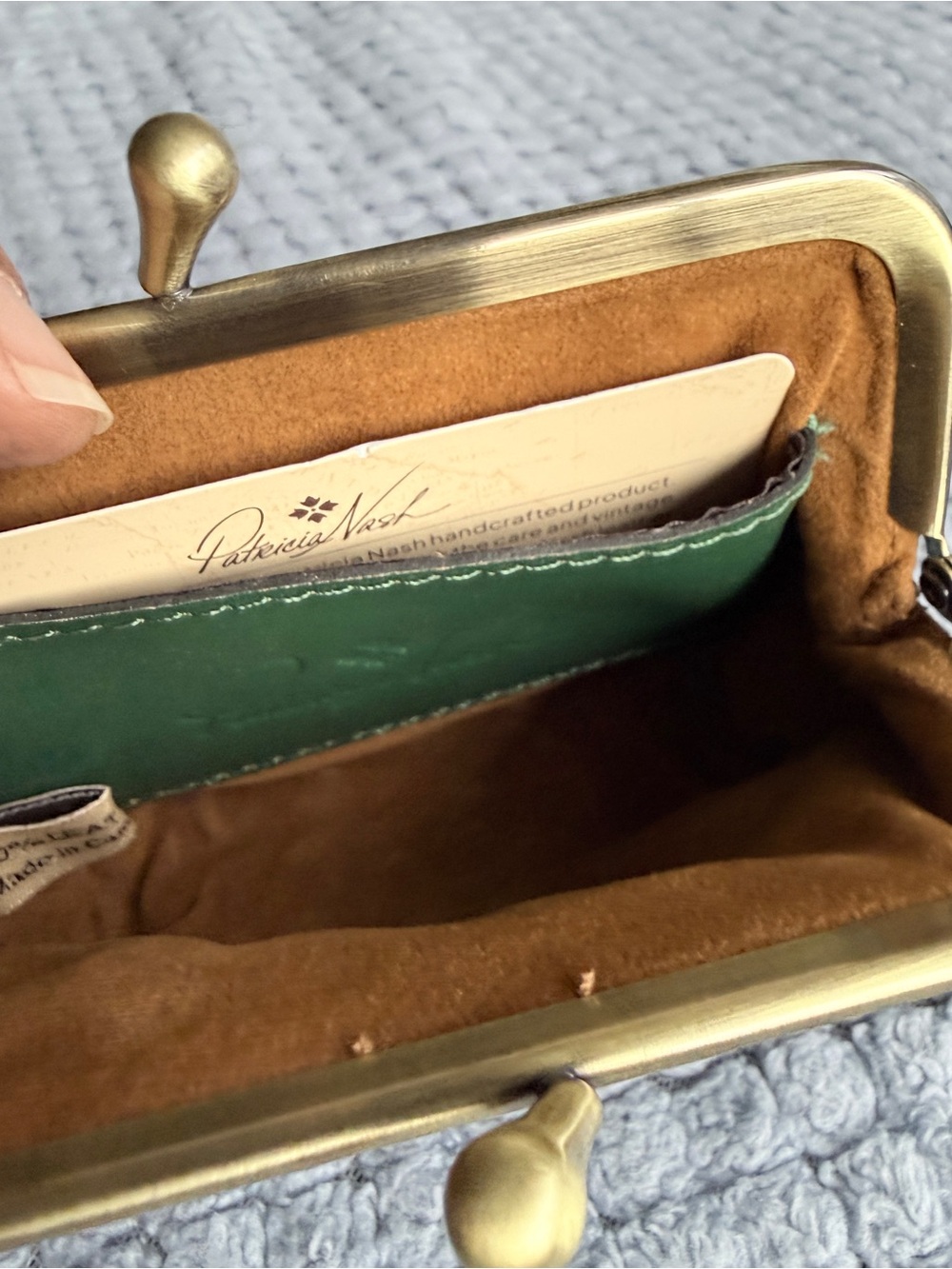 Patricia Nash Leather Borse Coin Purse, Large, Soft Green - Picture 3 of 6